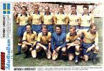 Svenska landslaget. Sverige spelade den 30 juni 
sin 58:e landskamp mot Danmark och den resulterade i 
Sveriges 25:e seger, 2-1.
- klicka f�r st�rre format