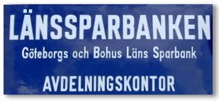 Emaljskylt fr�n Sparbankerna