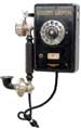Telefonapparat i pl�t fr�n 1920-1930 - Klicka f�r st�rre format