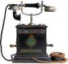Telefonapparat med lilla riksvapnet - Klicka f�r st�rre format