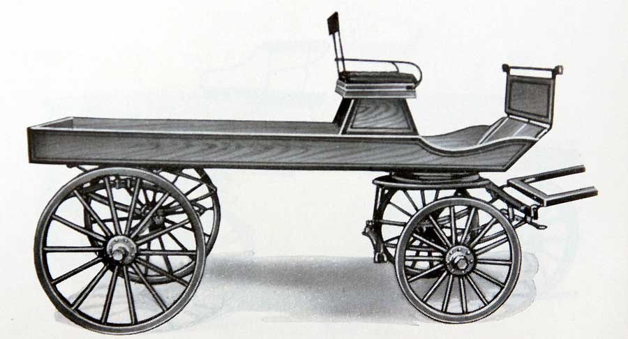 Mj�lkvagn, rymmer 6 till 8 stycken 50-liters flaskor baktill samt 2 st framom sitsen. B�righet 700 kilo. Vikt 300 kilo.